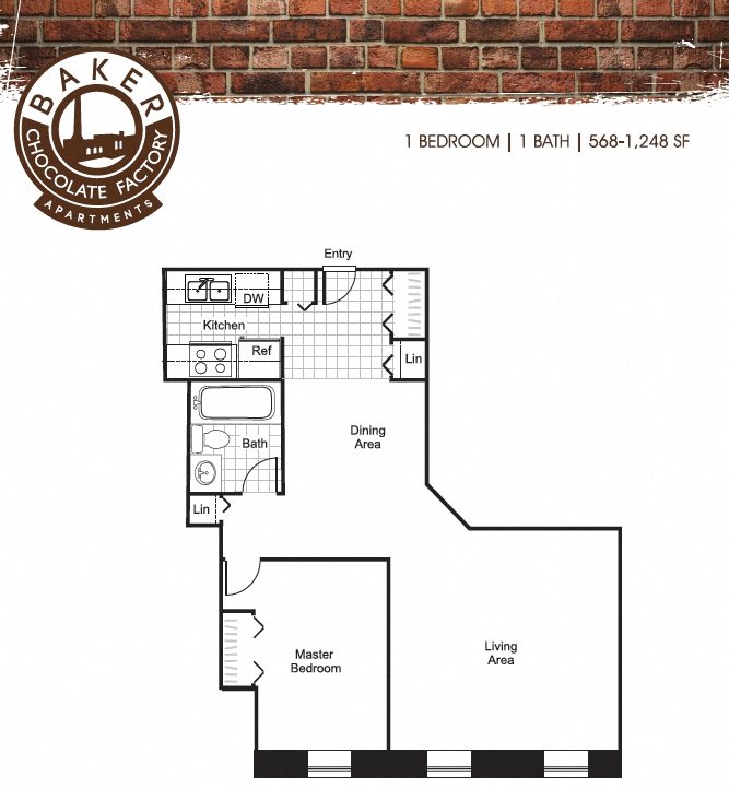 One Bedroom Floor Plan 2
